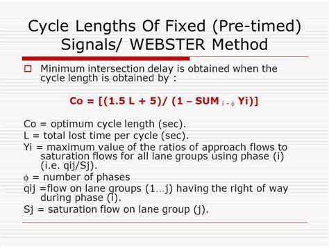 Intersection Control Signal Timing For Different Color Indications Ppt