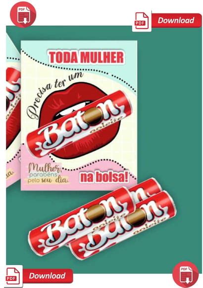 Arquivo De Corte Baton Dia Da Mulher Png Pdf Produtos Elo7