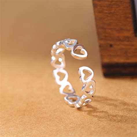 Open Type Resizable Hollow Heart Ring Life Changing Products