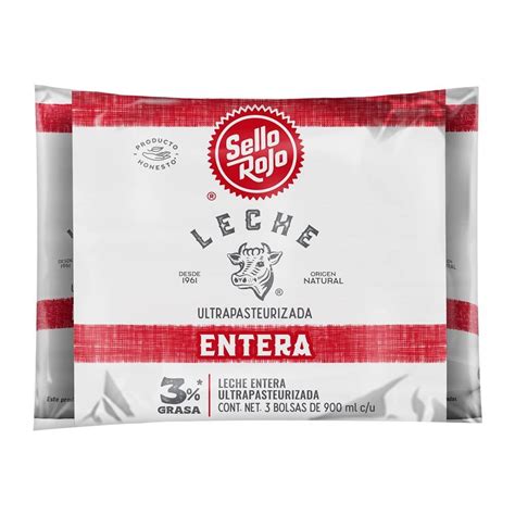 Leche Sello Rojo Entera Pack De Ml C U Walmart