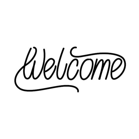 Premium Vector | Welcome lettering design