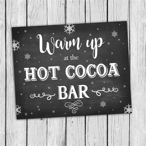 Hot Cocoa Sign Printable