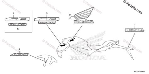 Honda Motorcycle Oem Parts Diagram For Marks Partzilla