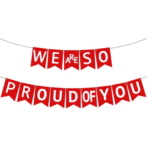 Buy KatchOnWe Are So Proud Of You Banner No DIY 10 Feet Felt Red