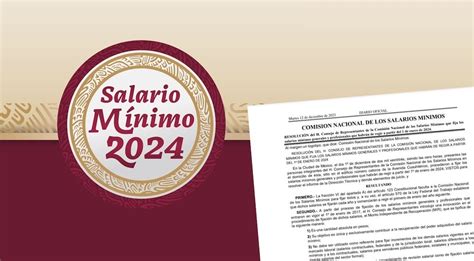 Salario Mínimo 2024 Contadormx