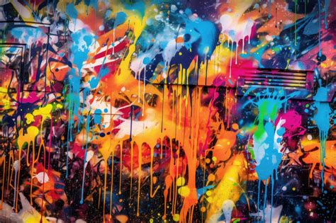 Super Colorful Spray Abstract Street Graffiti Wall Paint Free Stock