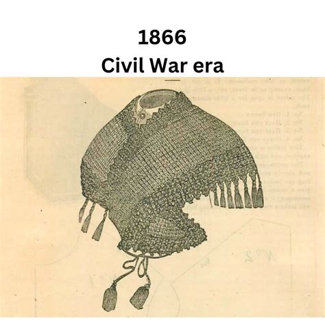 1866 Civil War Era Crochet Sontag Pattern Etsy