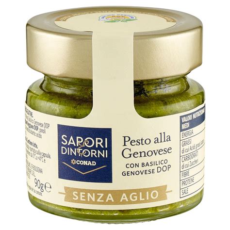 Pesto Alla Genovese Con Basilico Genovese DOP Senza Aglio 90 G Conad