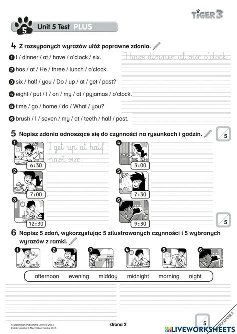 Tiger 3 Unit 5 Plus Online Exercise For Live Worksheets