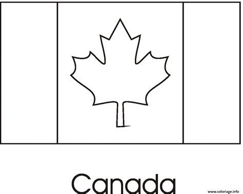 Coloriage drapeau canada flag day - JeColorie.com