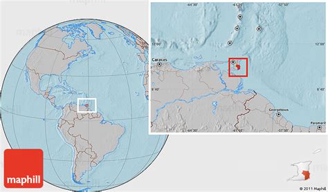 Gray Location Map Of Narivamayaro Hill Shading