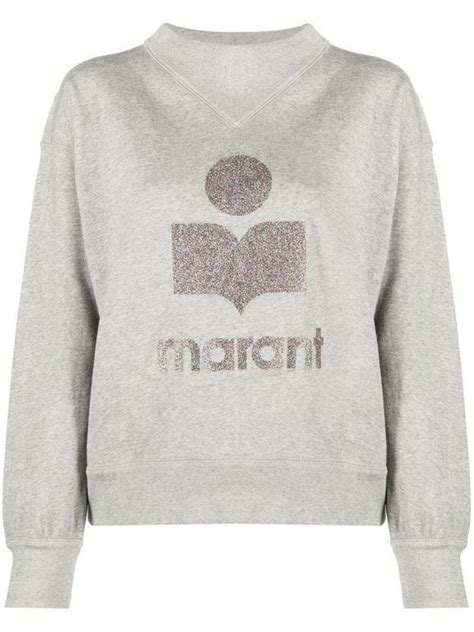 Grey Moby Glitter Logo Sweatshirt Printed Sweatshirts Sweatshirts