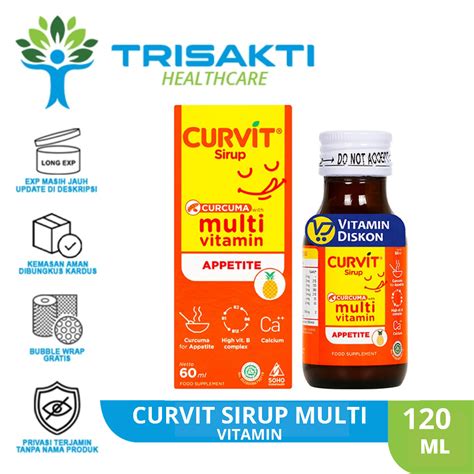 Jual Curvit Multivitamin Anak Syrup Ml Ml Penambah Nafsu Makan