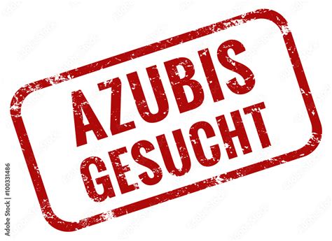 Azubis Gesucht Stempel Rot Grunge Stock Vektorgrafik Adobe Stock