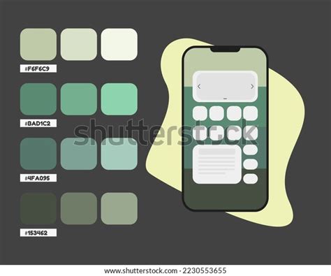 Green Mobile App Color Palette Rgb Stock Vector Royalty Free