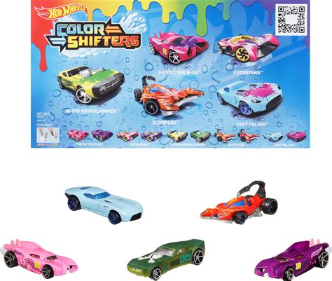 Amazon Hot Wheels Color Shifters Toy Cars 5 Pack Set Of 5 1 64 Scale Vehicles That Change