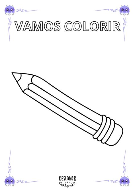 Desenho De Um Lápis Para Colorir - 10