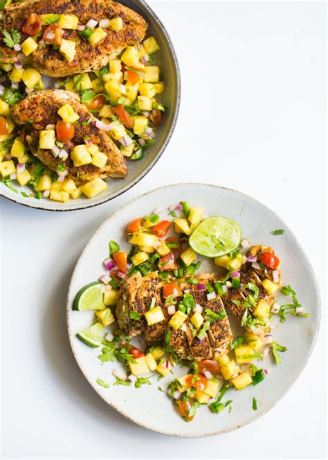 Jerk Chicken With Pineapple Salsa Wholesomelicious