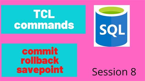 TCL Commands In SQL Transaction Control Language In SQL Commit