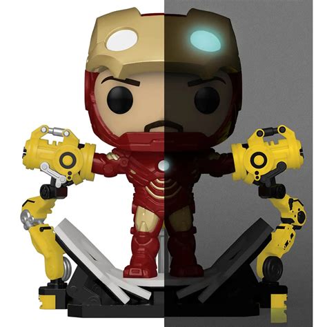 Iron Man Iron Man Mkiv With Gantry Glow In The Dark Deluxe Pop