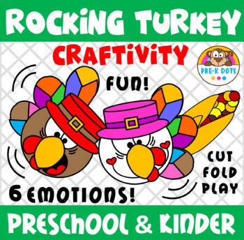 Turkey Themed Paper Toy Craft SEL Activity Preschool and Kindergarten