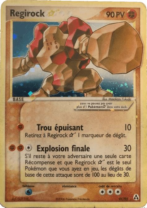 Regirock Star Ex Cr Ateurs De L Gendes Cards Hunter