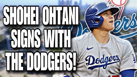 BREAKING SHOHEI OHTANI SIGNS WITH THE DODGERS YouTube