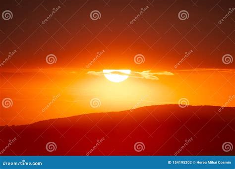 Beautiful Sunset Sky Above Clouds with Dramatic Light Stock Photo ...