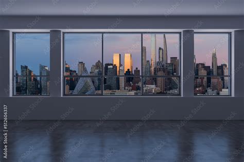 Midtown New York City Manhattan Skyline Buildings from High Rise Window ...