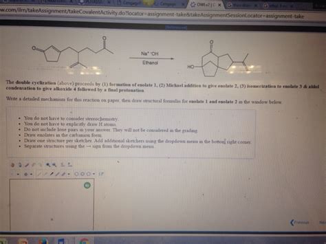 Solved The Double Cyclization Above Proceeds By Formation Chegg