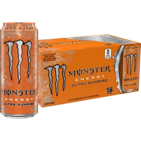 Monster Energy Ultra Sunrise, Sugar Free Energy Drink, 16 ...