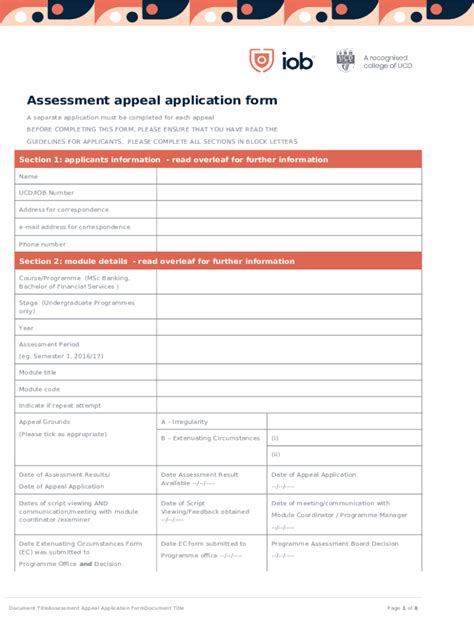 Assessment Appeals Application 2020 Official Website Doc Template