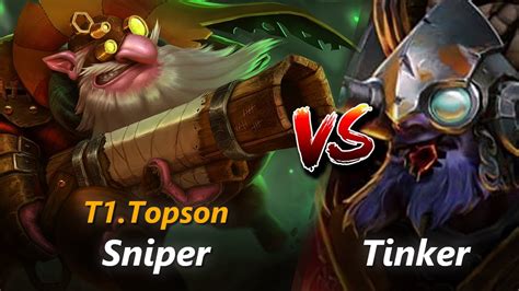 Topson Mid Sniper Vs Tinker First 10 Minutes YouTube