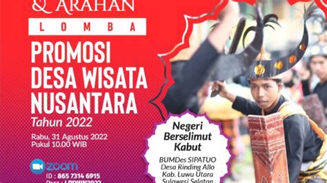 Lomba Desa Wisata Nusantara Desa Rinding Allo Lutra Tertinggi Kedua