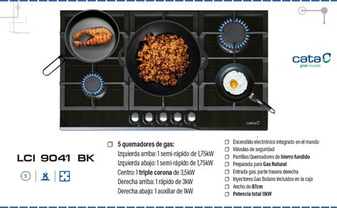 Cata Encimera De Gas Modelo Lci Bk Quemadores De Gas Natural