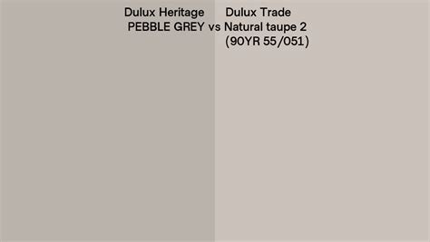 Dulux Heritage Pebble Grey Vs Dulux Trade Natural Taupe 2 90yr 55051 Side By Side Comparison