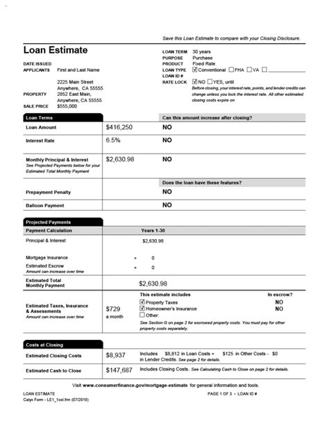 Loan Estimate Explained Mortgage Pro