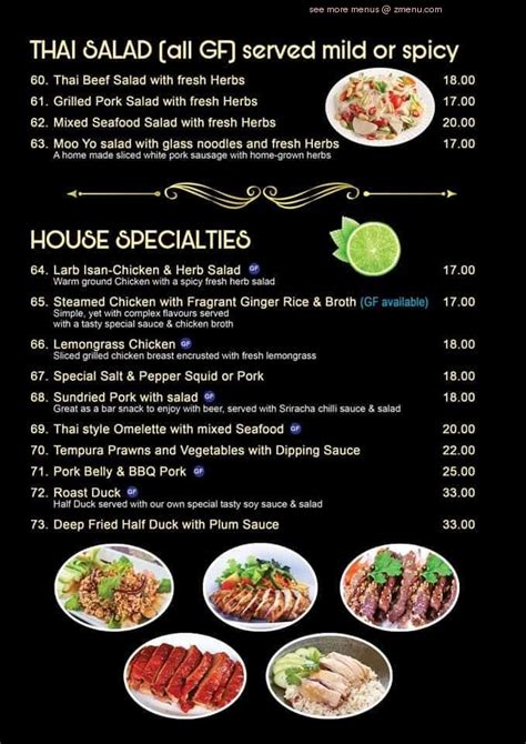 Online Menu Of Tasty Thai Restaurant Hervey Bay Restaurant Scarness