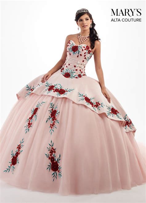 Floral Charro Two Piece Quinceanera Dress By Alta Couture MQ3024 In