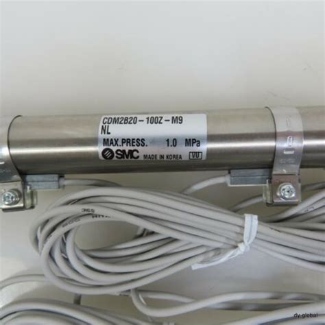 SMC NNB CDM2B20-100Z-M9NL CYLINDER W/ D-M9ML Autoswitch CYL-RND-I-56 ...