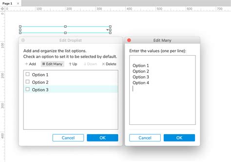 Droplist Widgets Axure Docs