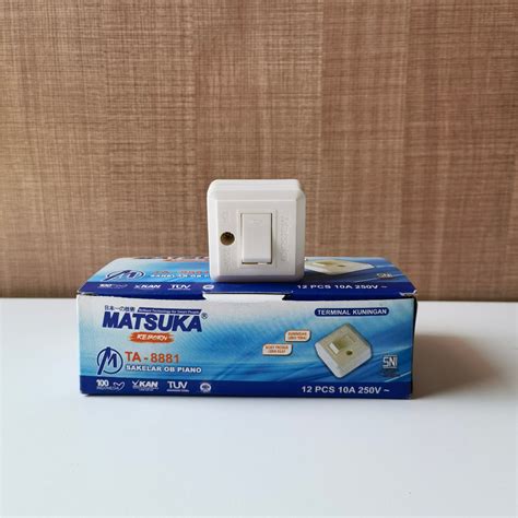 Jual Matsuka Surface Mounted Switch Saklar Engkel Tempel TA 8881