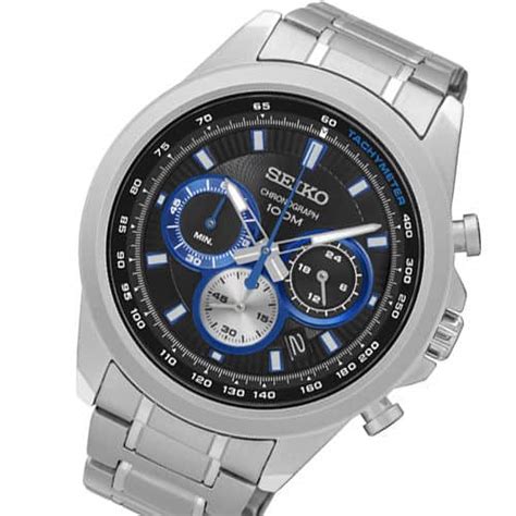 Seiko Chronograph SSB243 Stainless Steel Blue Dial Silver Sports Men