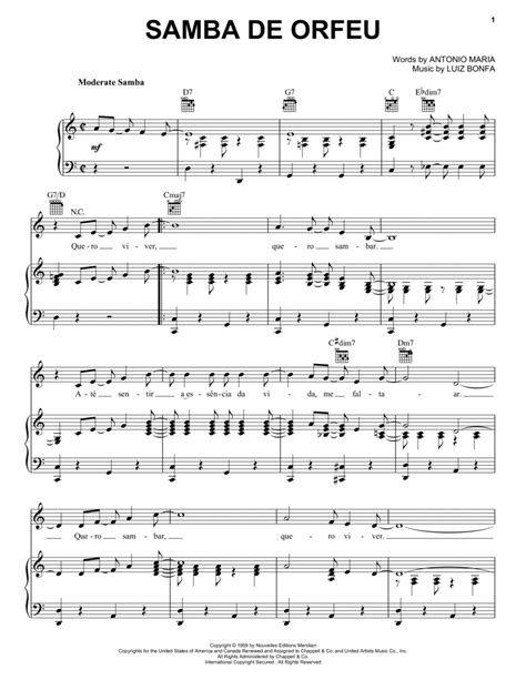 Samba De Orfeu By Luiz Bonfa Guitar Digital Sheet Music Sheet