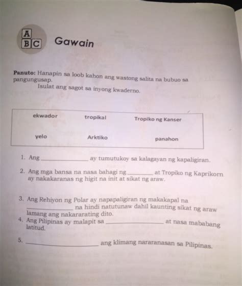 1angay Tumutukoy Sa Kalagayan Ng Kapaligiran2ang Mga Bands