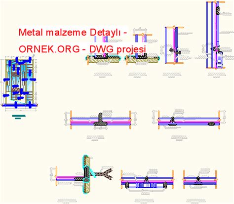 Proje Sitesi Metal malzeme Detaylı Autocad Projesi