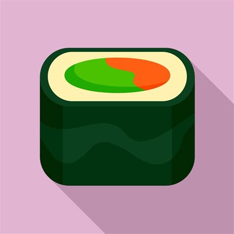 Premium Vector Sushi Roll Icon Set Flat