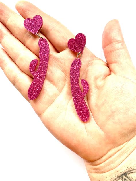 Retro Hot Magenta Pink Glitter Dildo Vibrator Penis Surgical Etsy