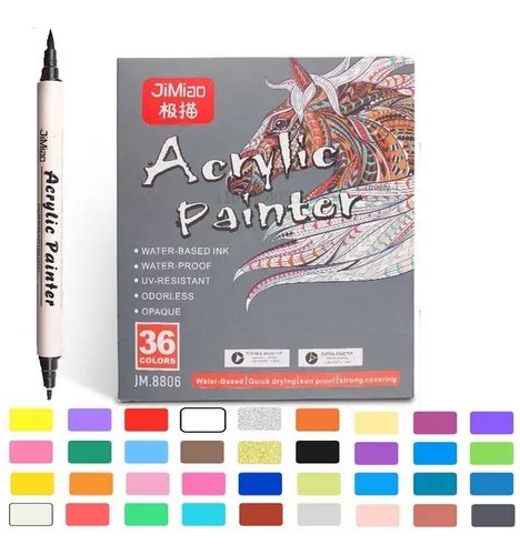 36 Plumones Punta Pincel De Pintura Acrílica Tipo Posca MercadoLibre