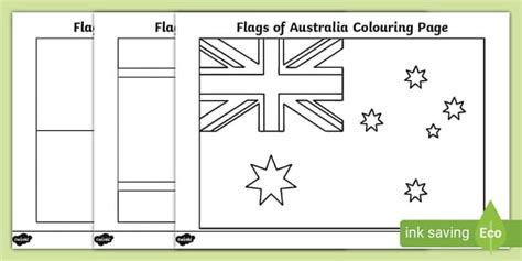 Flags of Australia Colouring Pages | Twinkl (teacher made)